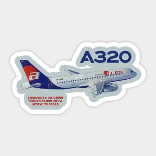 airbus A320 TSHIRT Sticker